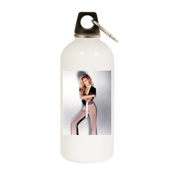 Anja Rubik White Water Bottle With Carabiner