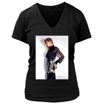 Anja Rubik Women's Deep V-Neck TShirt