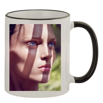 Anja Rubik 11oz Colored Rim & Handle Mug