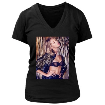 Anja Rubik Women's Deep V-Neck TShirt