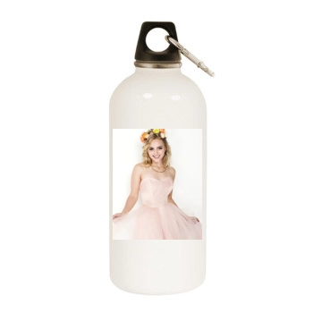 AnnaSophia Robb White Water Bottle With Carabiner