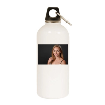 AnnaSophia Robb White Water Bottle With Carabiner