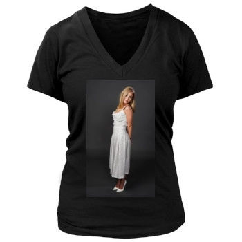 AnnaSophia Robb Women's Deep V-Neck TShirt