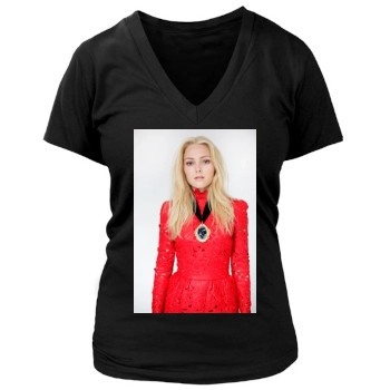 AnnaSophia Robb Women's Deep V-Neck TShirt