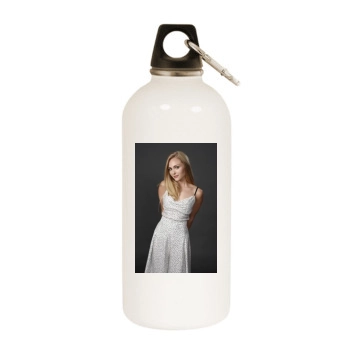 AnnaSophia Robb White Water Bottle With Carabiner