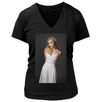 AnnaSophia Robb Women's Deep V-Neck TShirt