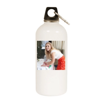 AnnaSophia Robb White Water Bottle With Carabiner