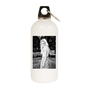 AnnaSophia Robb White Water Bottle With Carabiner