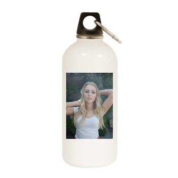 AnnaSophia Robb White Water Bottle With Carabiner