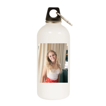 AnnaSophia Robb White Water Bottle With Carabiner