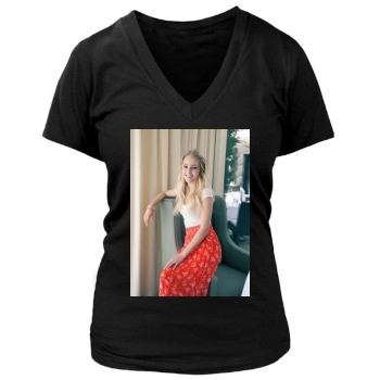 AnnaSophia Robb Women's Deep V-Neck TShirt