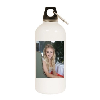 AnnaSophia Robb White Water Bottle With Carabiner