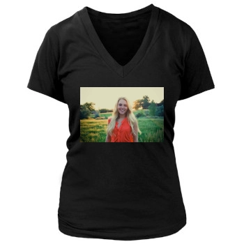 AnnaSophia Robb Women's Deep V-Neck TShirt