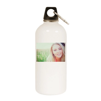 AnnaSophia Robb White Water Bottle With Carabiner