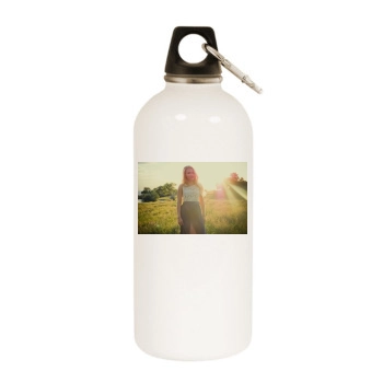 AnnaSophia Robb White Water Bottle With Carabiner