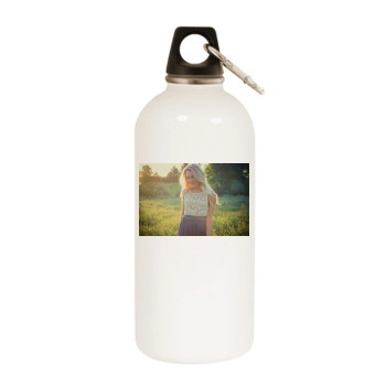 AnnaSophia Robb White Water Bottle With Carabiner