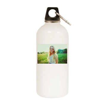 AnnaSophia Robb White Water Bottle With Carabiner