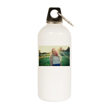 AnnaSophia Robb White Water Bottle With Carabiner