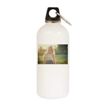 AnnaSophia Robb White Water Bottle With Carabiner