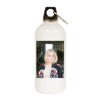 AnnaSophia Robb White Water Bottle With Carabiner