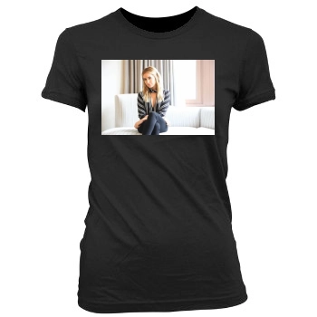 Ashley Tisdale Women's Junior Cut Crewneck T-Shirt