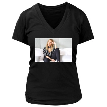 Ashley Tisdale Women's Deep V-Neck TShirt