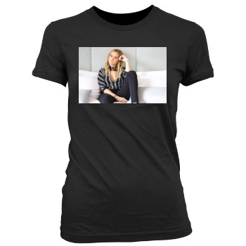 Ashley Tisdale Women's Junior Cut Crewneck T-Shirt