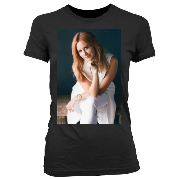 Ashley Tisdale Women's Junior Cut Crewneck T-Shirt