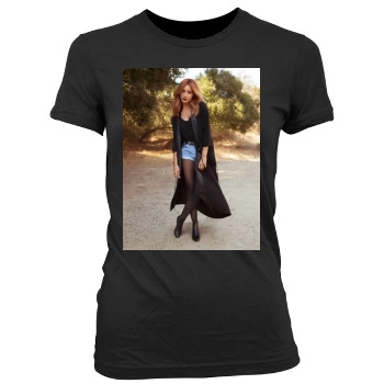 Ashley Tisdale Women's Junior Cut Crewneck T-Shirt