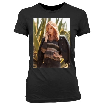 Ashley Tisdale Women's Junior Cut Crewneck T-Shirt