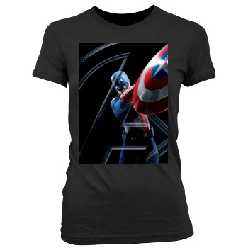 The Avengers (2012) Women's Junior Cut Crewneck T-Shirt