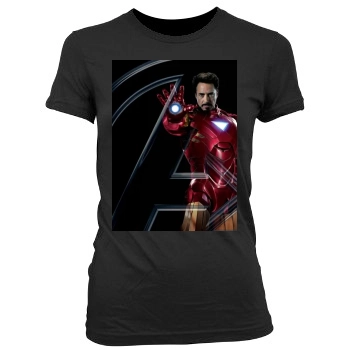 The Avengers (2012) Women's Junior Cut Crewneck T-Shirt