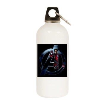 The Avengers (2012) White Water Bottle With Carabiner