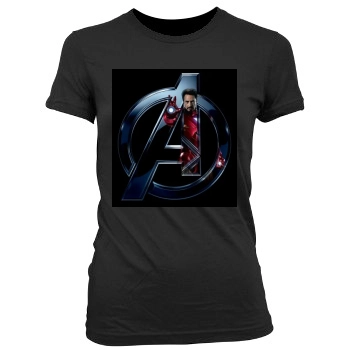 The Avengers (2012) Women's Junior Cut Crewneck T-Shirt