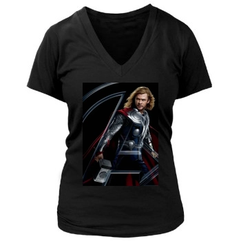 The Avengers (2012) Women's Deep V-Neck TShirt