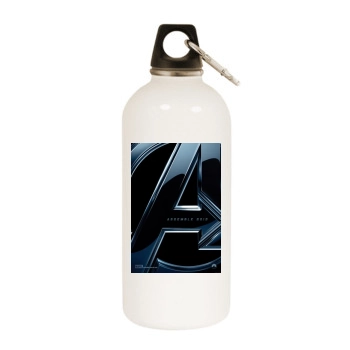 The Avengers (2012) White Water Bottle With Carabiner