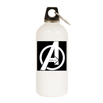 The Avengers (2012) White Water Bottle With Carabiner