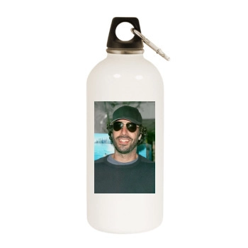 Sacha Baron Cohen White Water Bottle With Carabiner