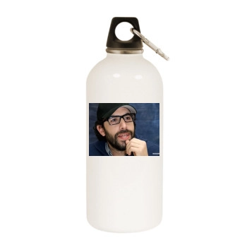 Sacha Baron Cohen White Water Bottle With Carabiner