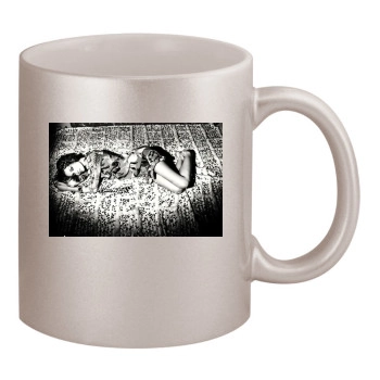 Saffron Burrows 11oz Metallic Silver Mug