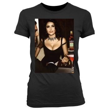 Salma Hayek Women's Junior Cut Crewneck T-Shirt