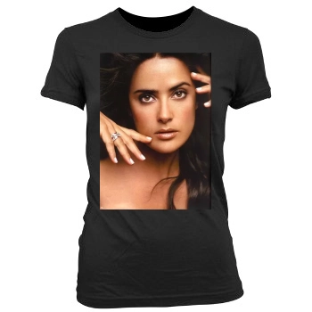 Salma Hayek Women's Junior Cut Crewneck T-Shirt