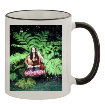 Salma Hayek 11oz Colored Rim & Handle Mug