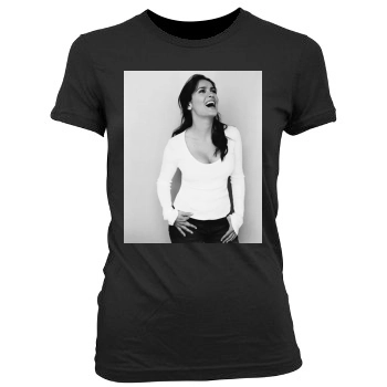 Salma Hayek Women's Junior Cut Crewneck T-Shirt