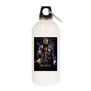 The Avengers (2012) White Water Bottle With Carabiner