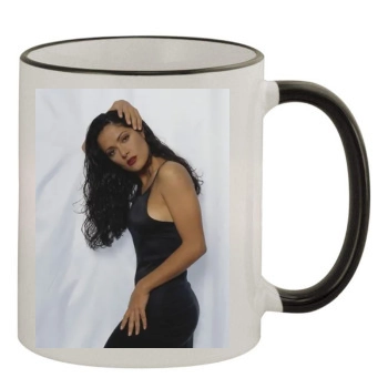 Salma Hayek 11oz Colored Rim & Handle Mug