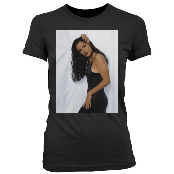 Salma Hayek Women's Junior Cut Crewneck T-Shirt