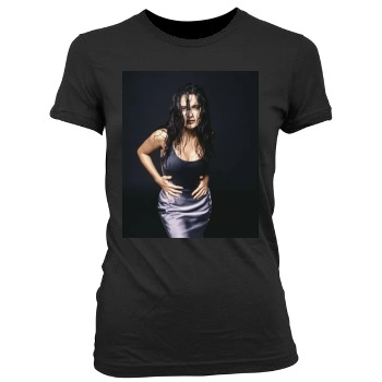 Salma Hayek Women's Junior Cut Crewneck T-Shirt