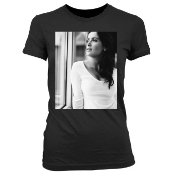 Salma Hayek Women's Junior Cut Crewneck T-Shirt