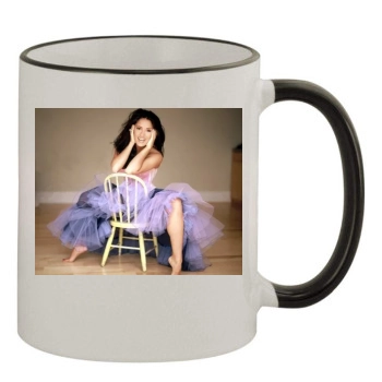 Salma Hayek 11oz Colored Rim & Handle Mug